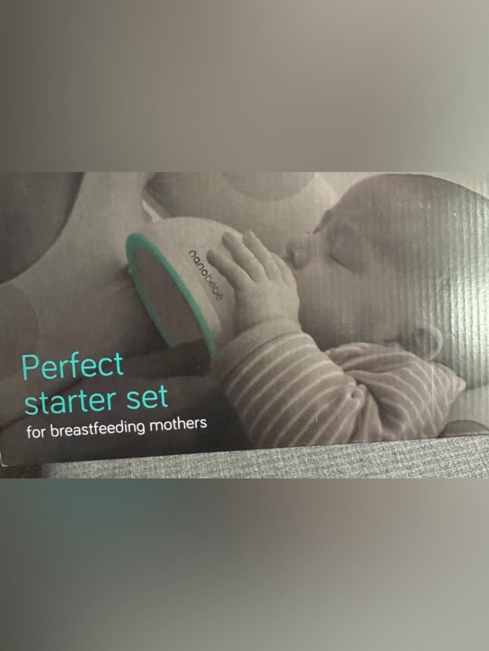 nanobébé Perfect Starter Breastfeeding Set - White with Teal Accent